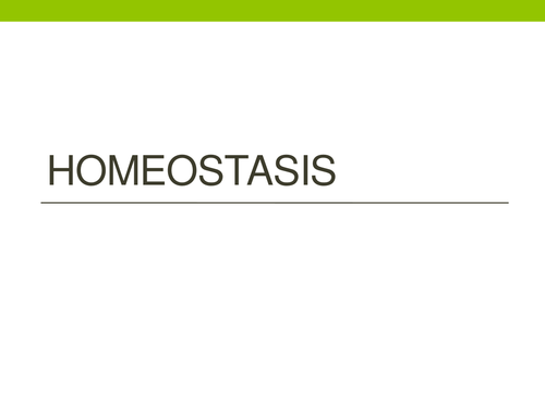 Homeostasis As Level new specification
