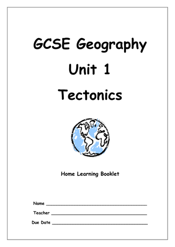 Tectonics - homework booklet