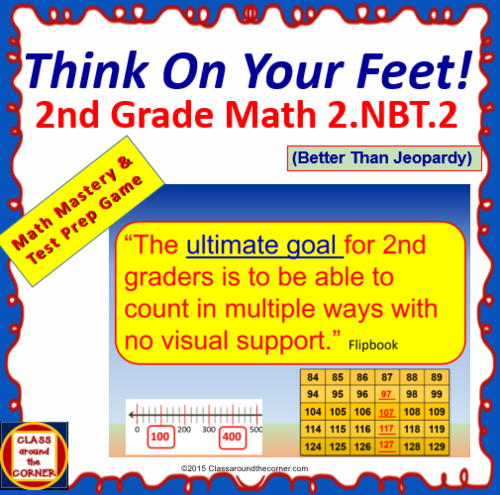 Grade 2 THINK ON YOUR FEET MATH! Interactive Test Prep Game—Skip Counting 2.NBT.2