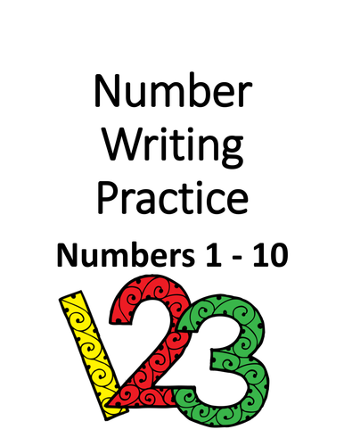 Number Writing 1 - 10