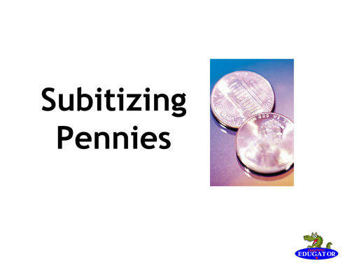 Subitizing Pennies - Flash Cards