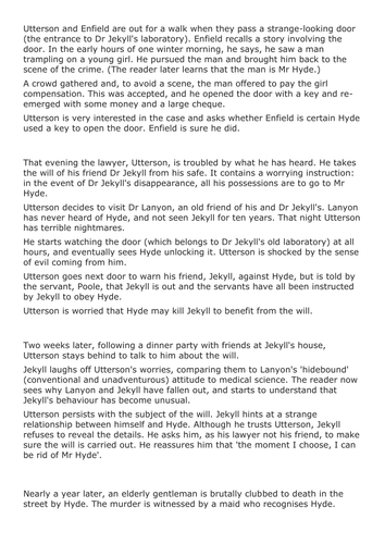 Dr Jekyll and Mr Hyde starter games