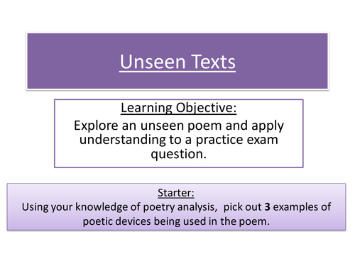 'The Trees Are Down' poem unseen exam question