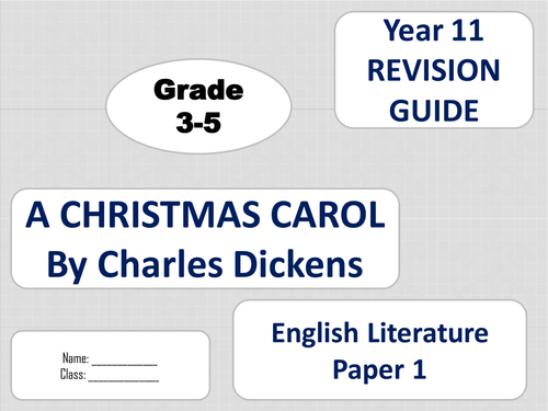 A Christmas Carol mini revision guides