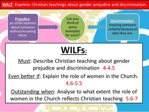 Christian views on gender prejudice and discrimination