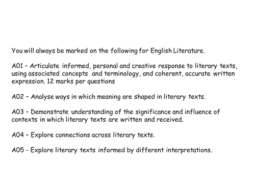 English literature a level exam image