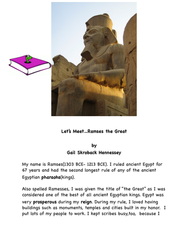 Ramses the Great, Pharaoh of Ancient Egypt: A Reading Passage