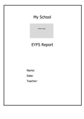 EYFS End of Year report template