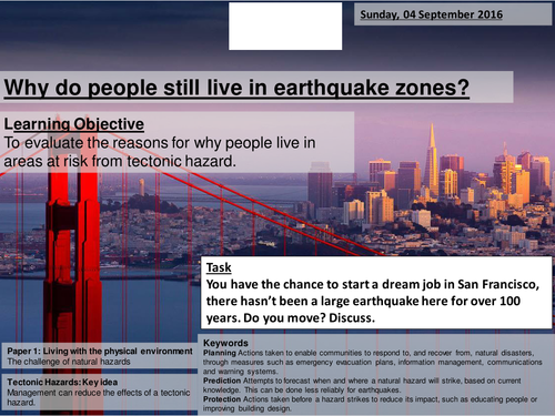 Living in Areas of Hazard Risk - AQA2016