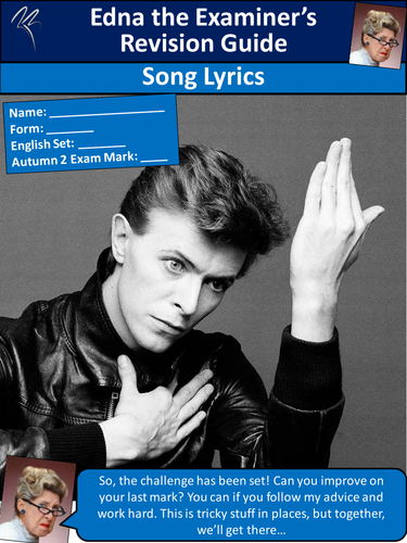 AQA English Language Paper 2 Bowie Lyrics Activity Workbook
