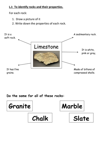 Rock fact file and reading comprehension