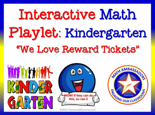Kindergarten Interactive Math Playlet: We Love Reward Tickets