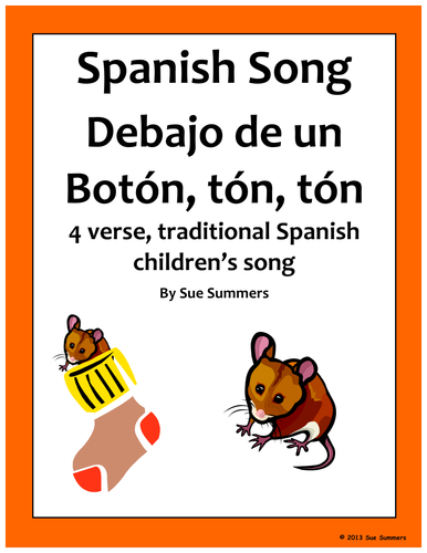 Spanish Song Debajo de un Boton, ton, ton - Traditional Children's Song