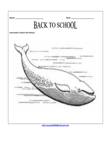 Back to School Worksheets (Kindergarten)