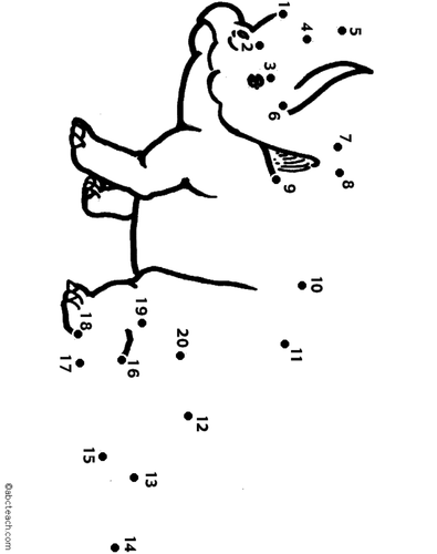 Dot to Dot: Dino - Triceratops (to 20)