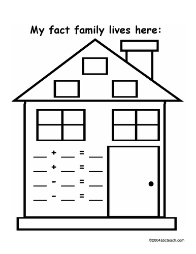 Worksheet: Fact Families (primary)