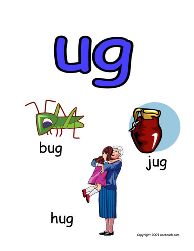 Poster: Word Family - UG words