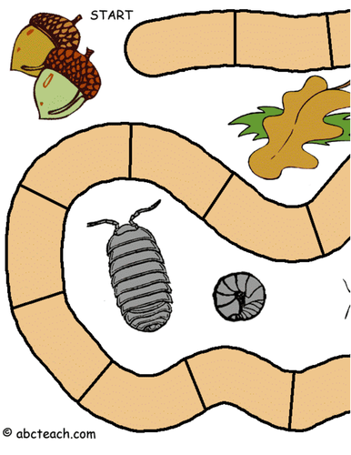 Game Board: Worms (20 spaces; color version)