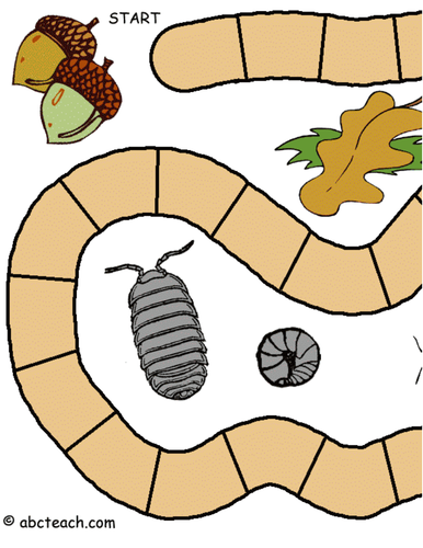 Game Board: Worms (30 spaces; color version)