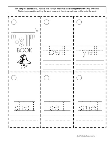 Worksheet: Word Family - ell words