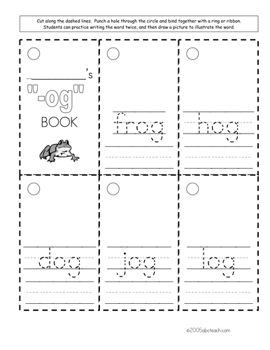 Worksheet: Word Family - og words