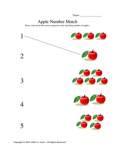 worksheet number recognition preschoolprimary teaching resources