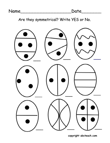 Worksheet: Symmetrical Eggs (primary/elem)