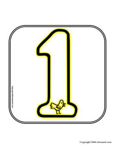 Poster: Number Recognition 1-10