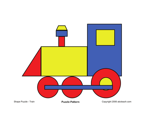 Shape Puzzle: Train (color)