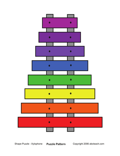 Shape Puzzle: Xylophone (color)