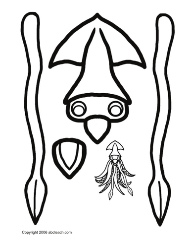 Paper Bag Puppet: Animals - Squid