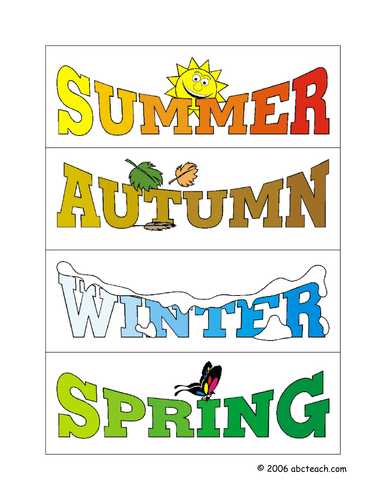 Game: Sort the Seasons (primary/elem)