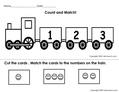Math: Counting: Easy Count and Match (pre-k)