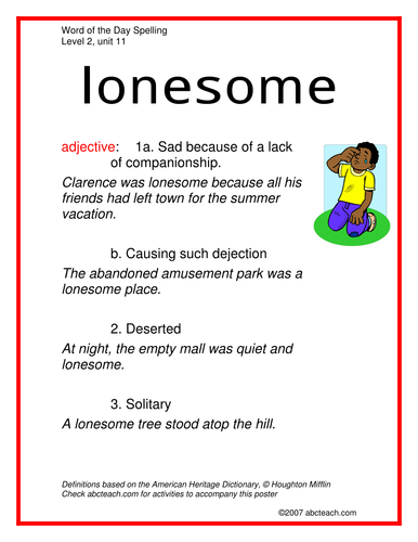 Spelling Level 2, unit 11 - word posters  (elementary)