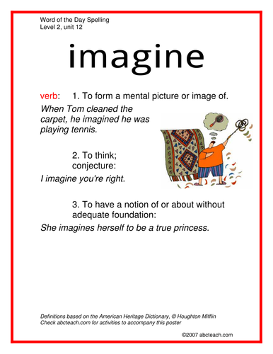 Spelling Level 2, unit 12 - word posters  (elementary)