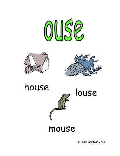 Poster: Word Family - OUSE Words