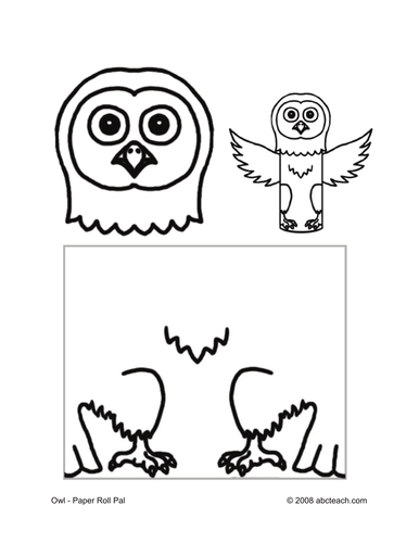 Craft: Paper Roll Pal - Owl (preschool-elem)