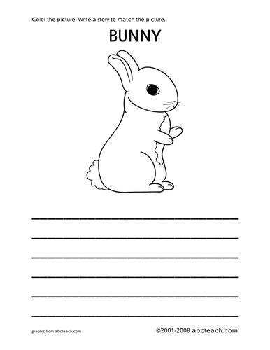Color and Write: Bunny (primary)