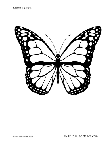 Coloring Page: Monarch Butterfly