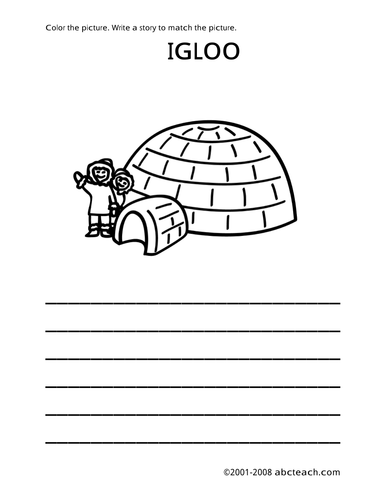 Color and Write: Igloo (primary)