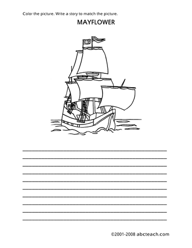 Color and Write: Mayflower (elem)