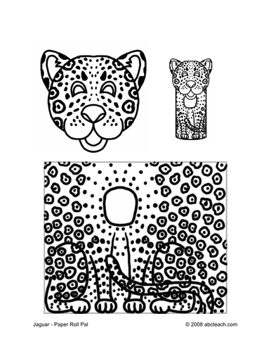 Craft: Paper Roll Pal - Jaguar (preschool-elem)
