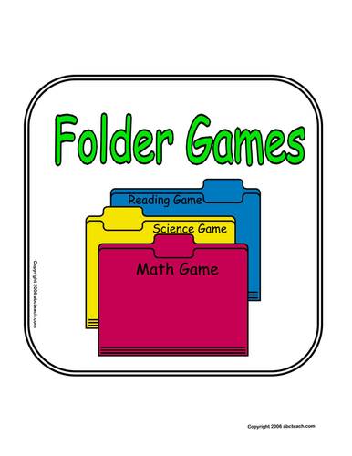 Sign: Science Folder Games