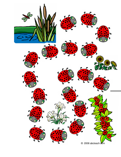 Game Board: Ladybugs (color)