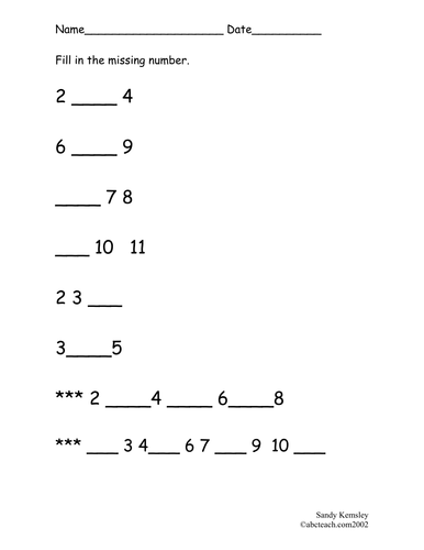 Worksheet: Easy Math 2