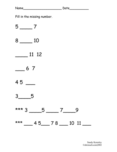 Worksheet: Easy Math 3