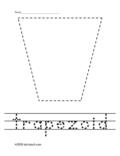 Trace and Color: Shape - Trapezoid