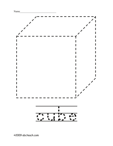 Trace and Color: Shape - Cube