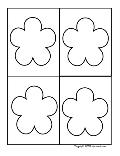Punch Pin Card: Flower - 4 per page (Montessori/preschool)