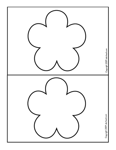 Punch Pin Card: Flower - 2 per page (Montessori/preschool)